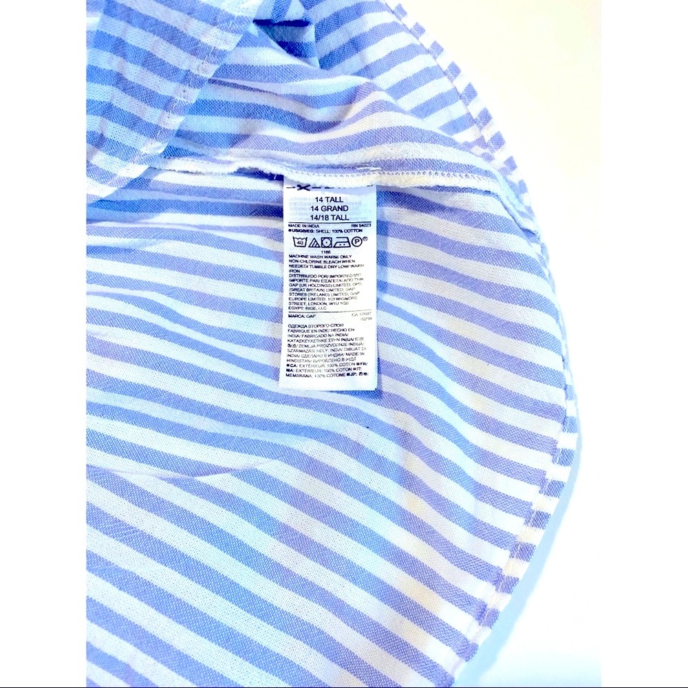 GAP Blue White Stripe Wrap Skirt NWOT - Picture 9 of 10